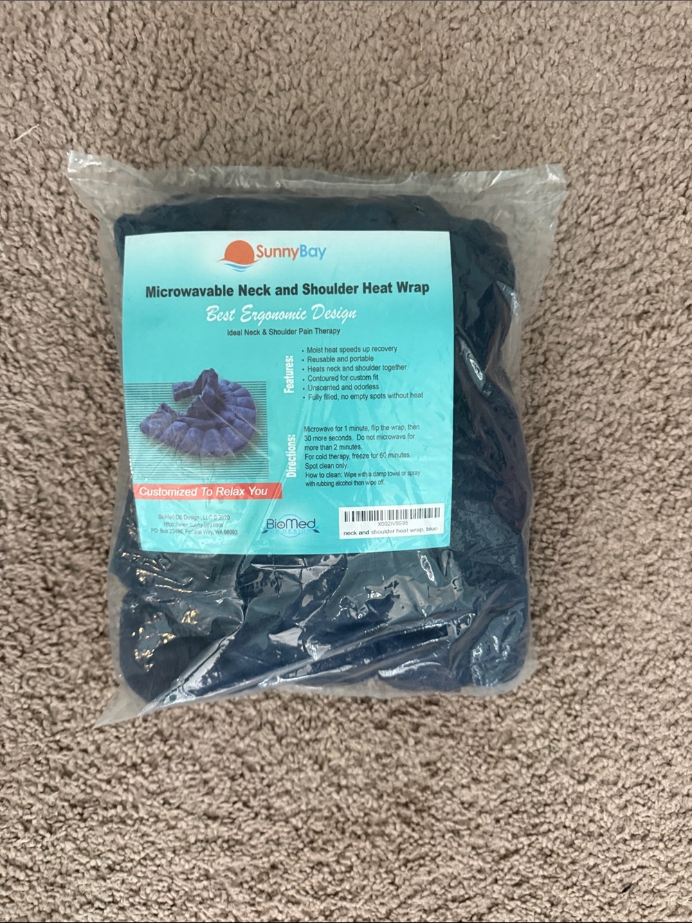Neck and shoulder heat wrap